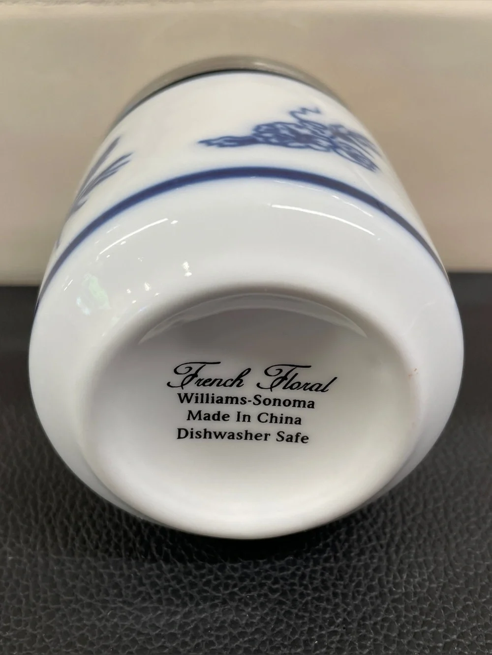 Williams Sonoma French Floral Blue and White Double Egg Coddler